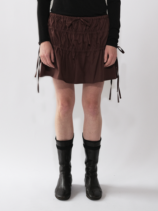 Ruched Skirt Espresso