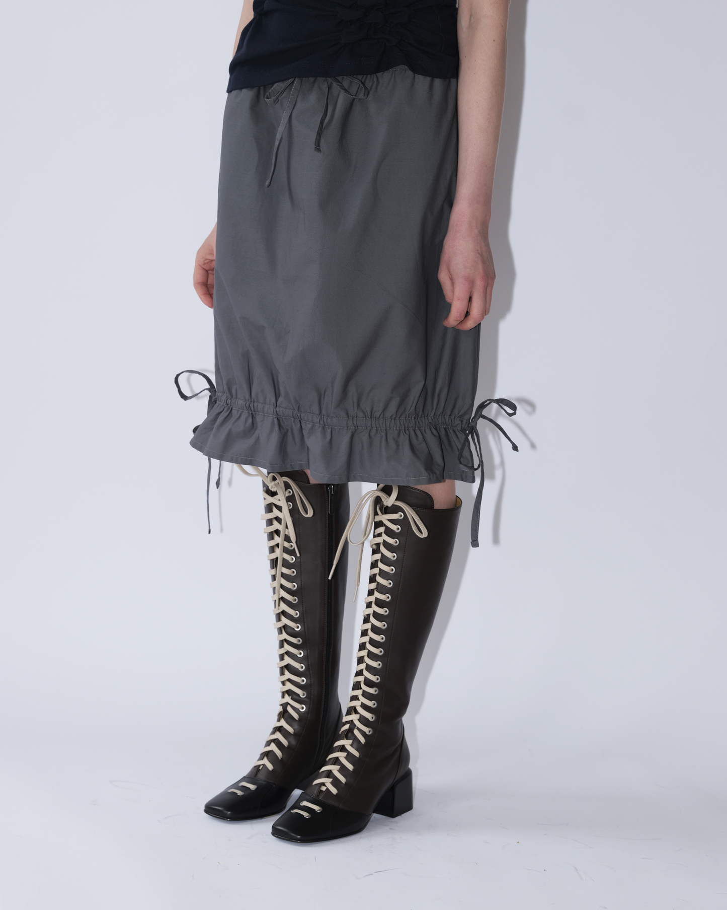 ruched bubble skirt