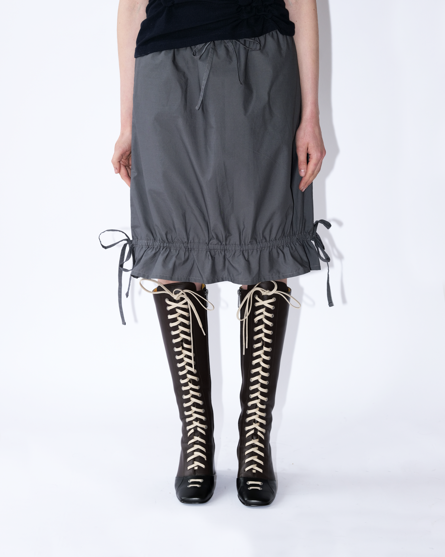 ruched bubble skirt