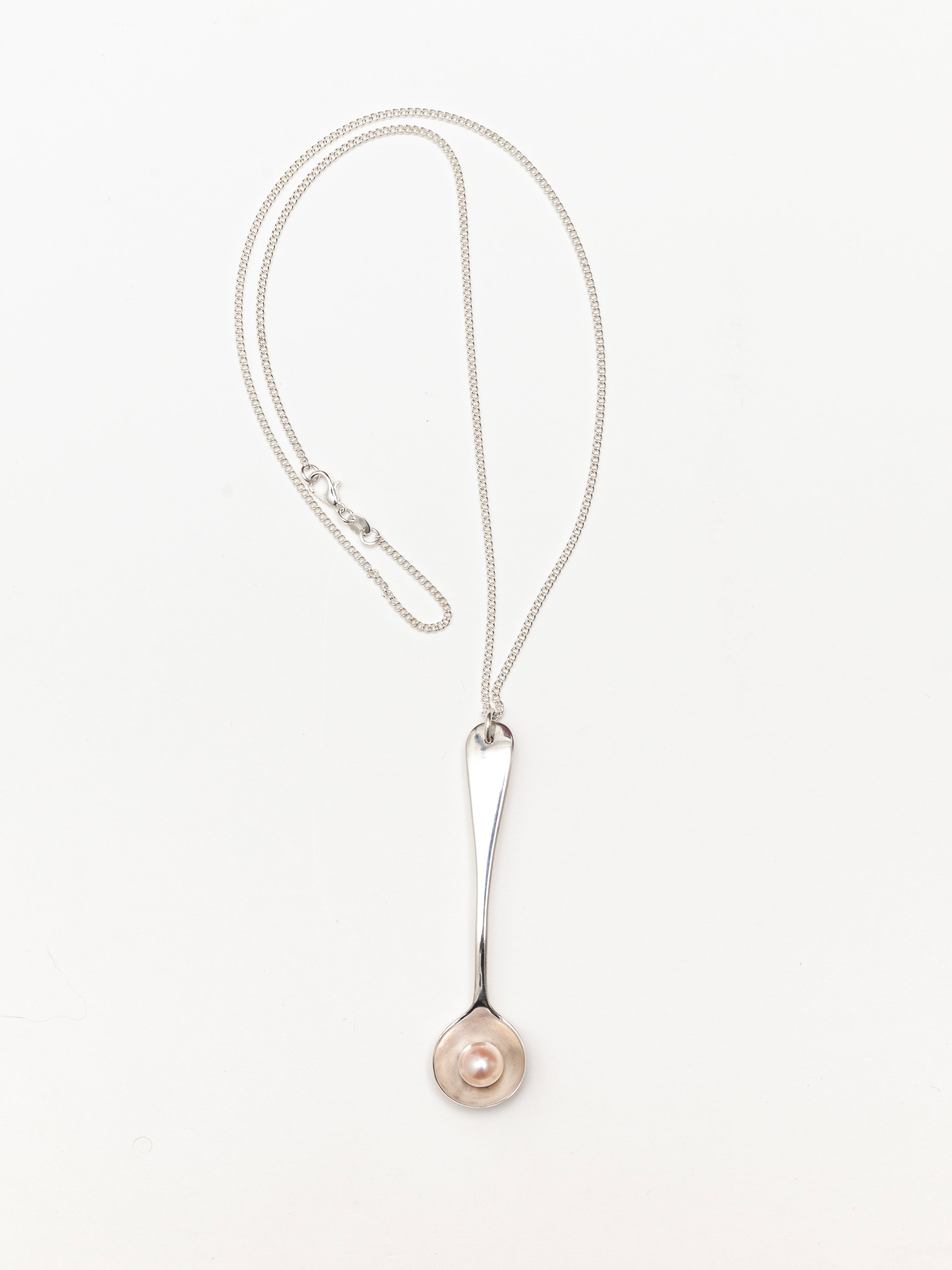 Pearl Scoop Spoon Necklace – ALTA STORE