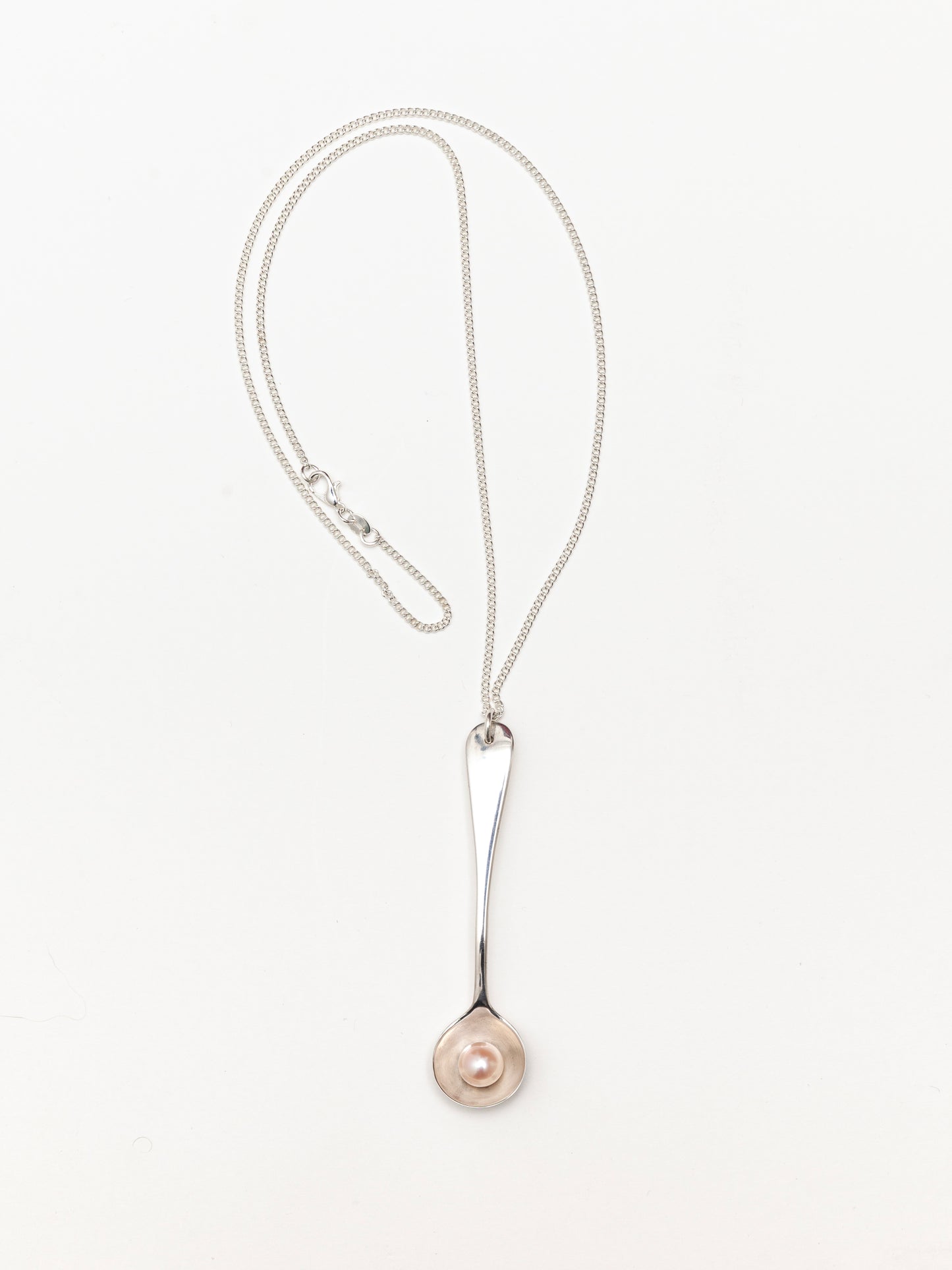 Pearl Scoop Spoon Necklace