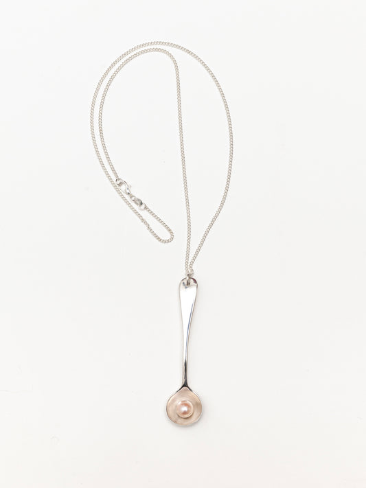 Pearl Scoop Spoon Necklace