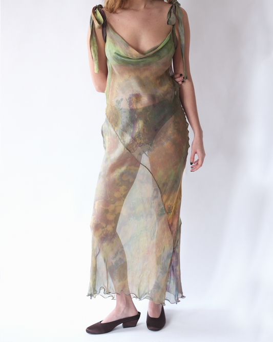 Silk Dress Green