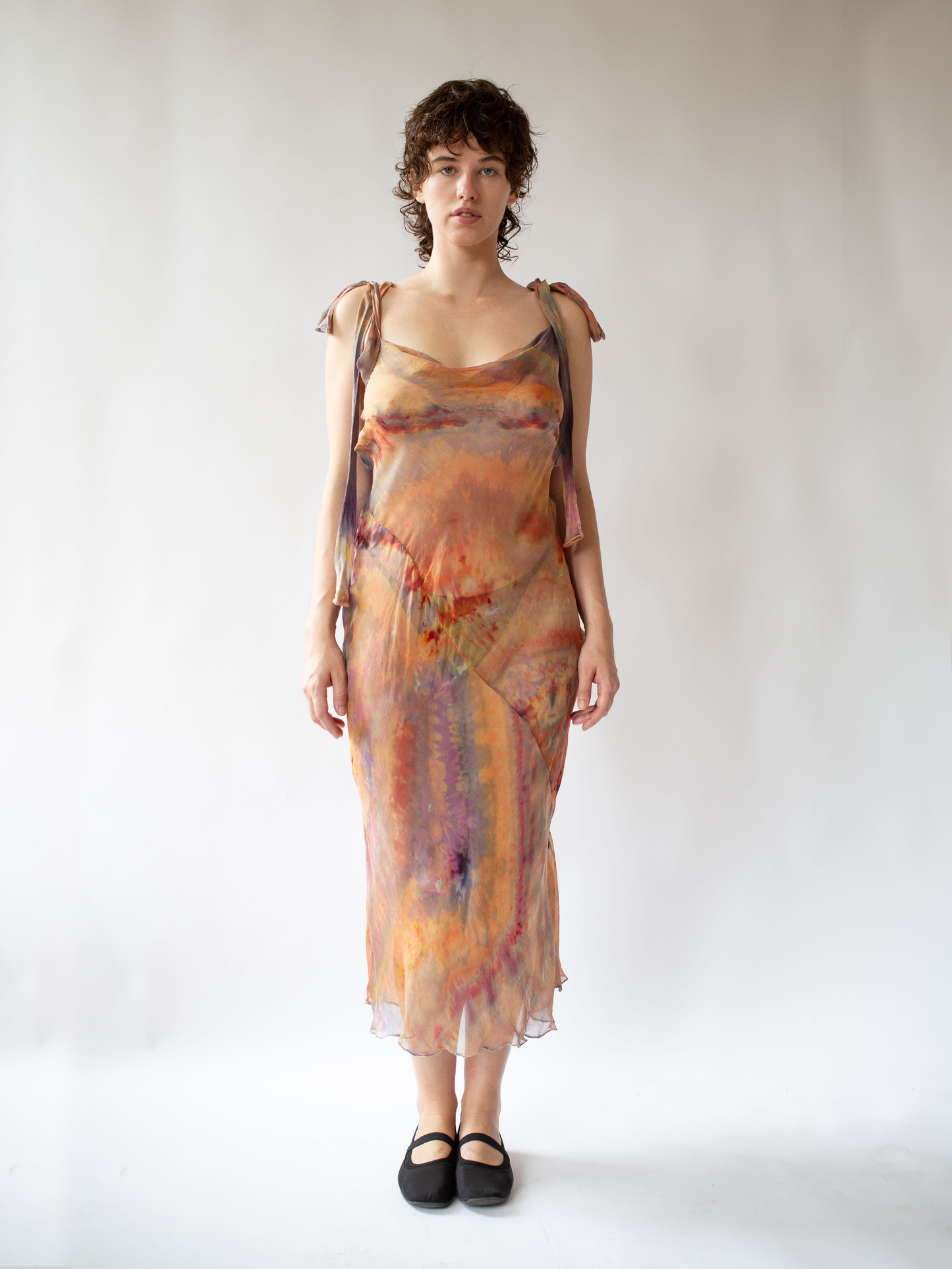 Sssilk Dress Orange/Purple