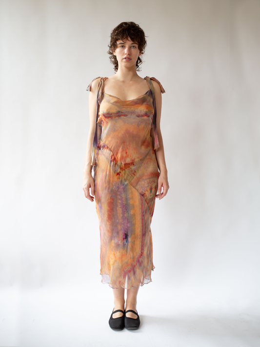 Sssilk Dress Orange/Purple