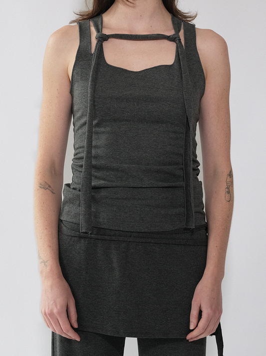 Linea Rope Vest Charcoal