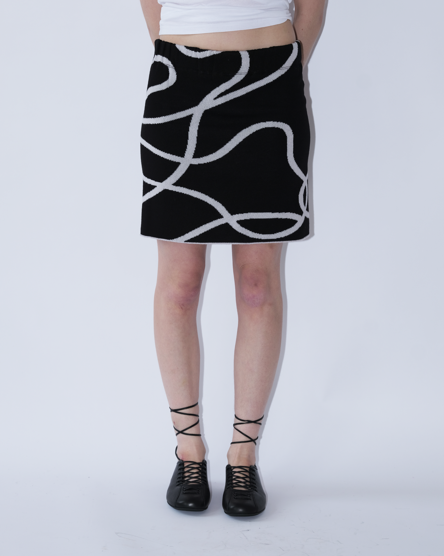 Wavy skirt brown
