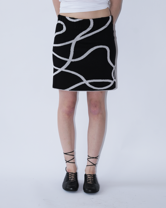 Wavy skirt brown