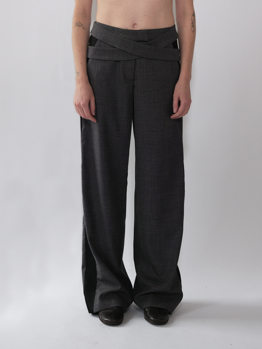 Side panel tailored trousers