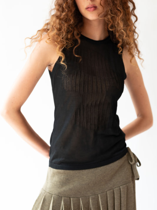Arp Knitted Vest Black