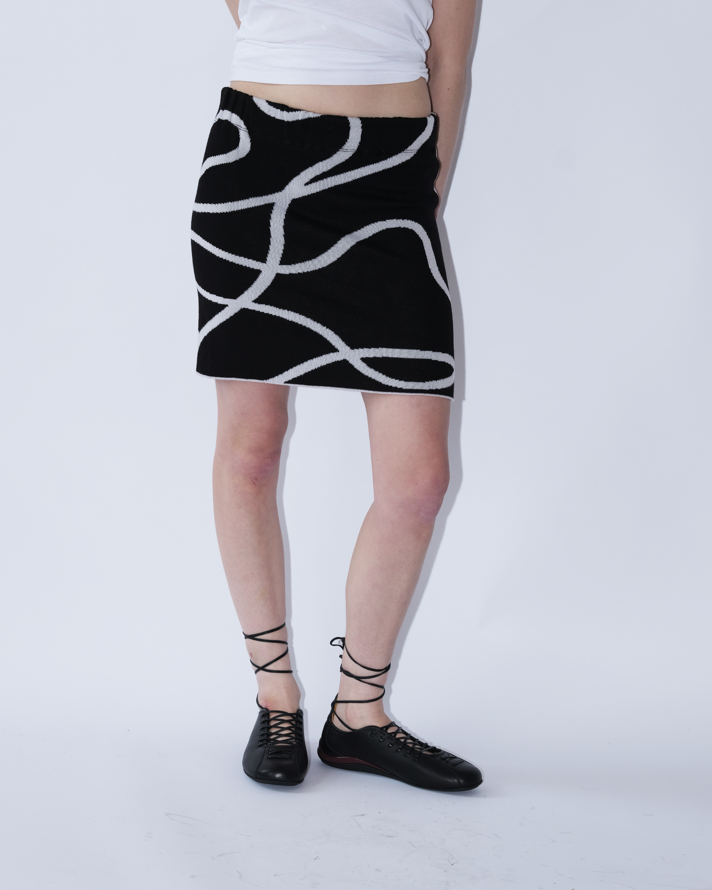 Wavy skirt brown