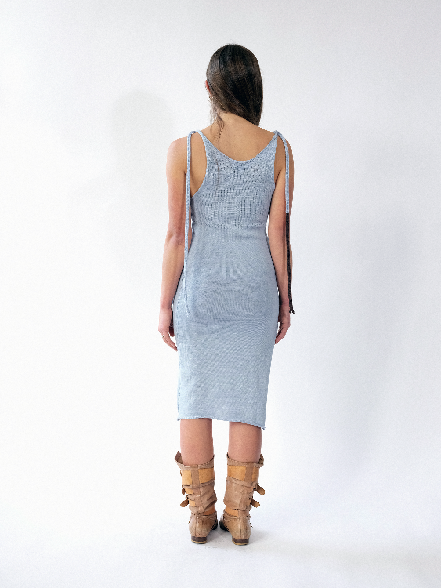 Hand Knitted Rope Dress with Detachable Rope Necklace