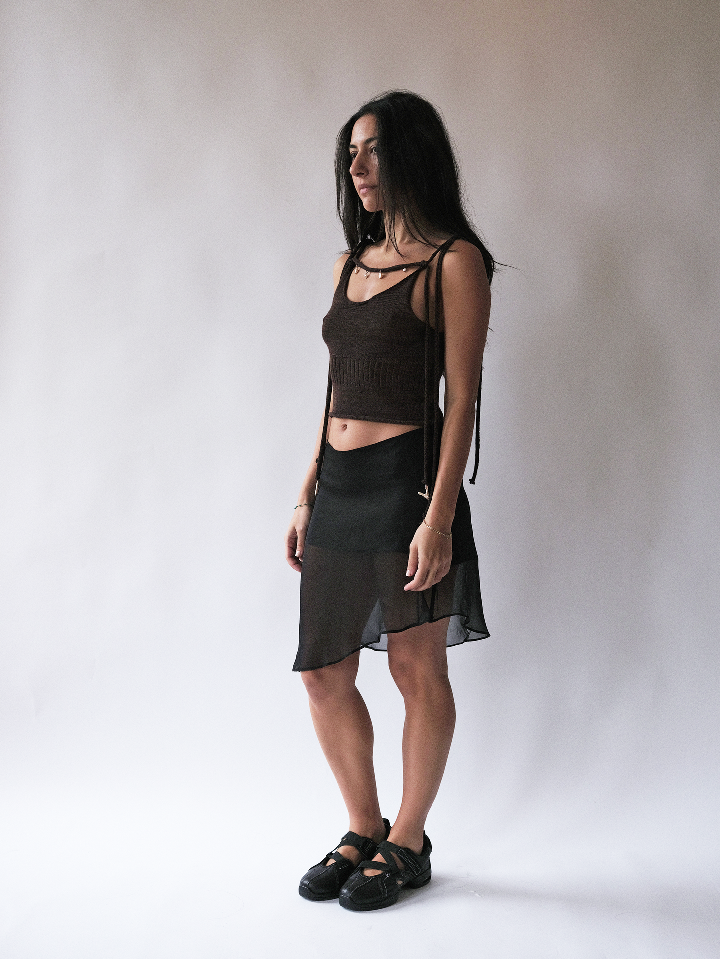 Hand Knitted Rope Top with Detachable Rope Necklace