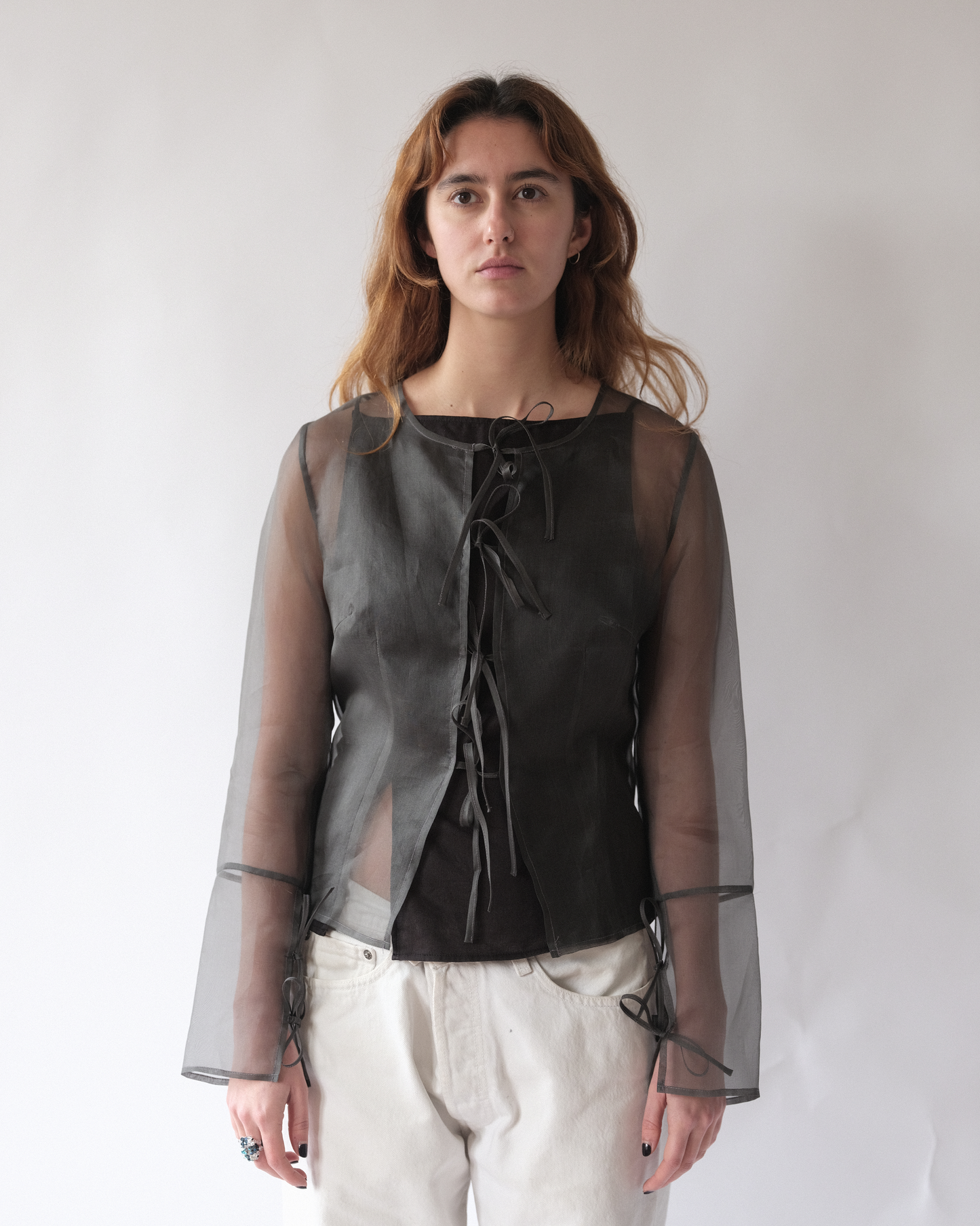 Lucid Silk Tie Blouse