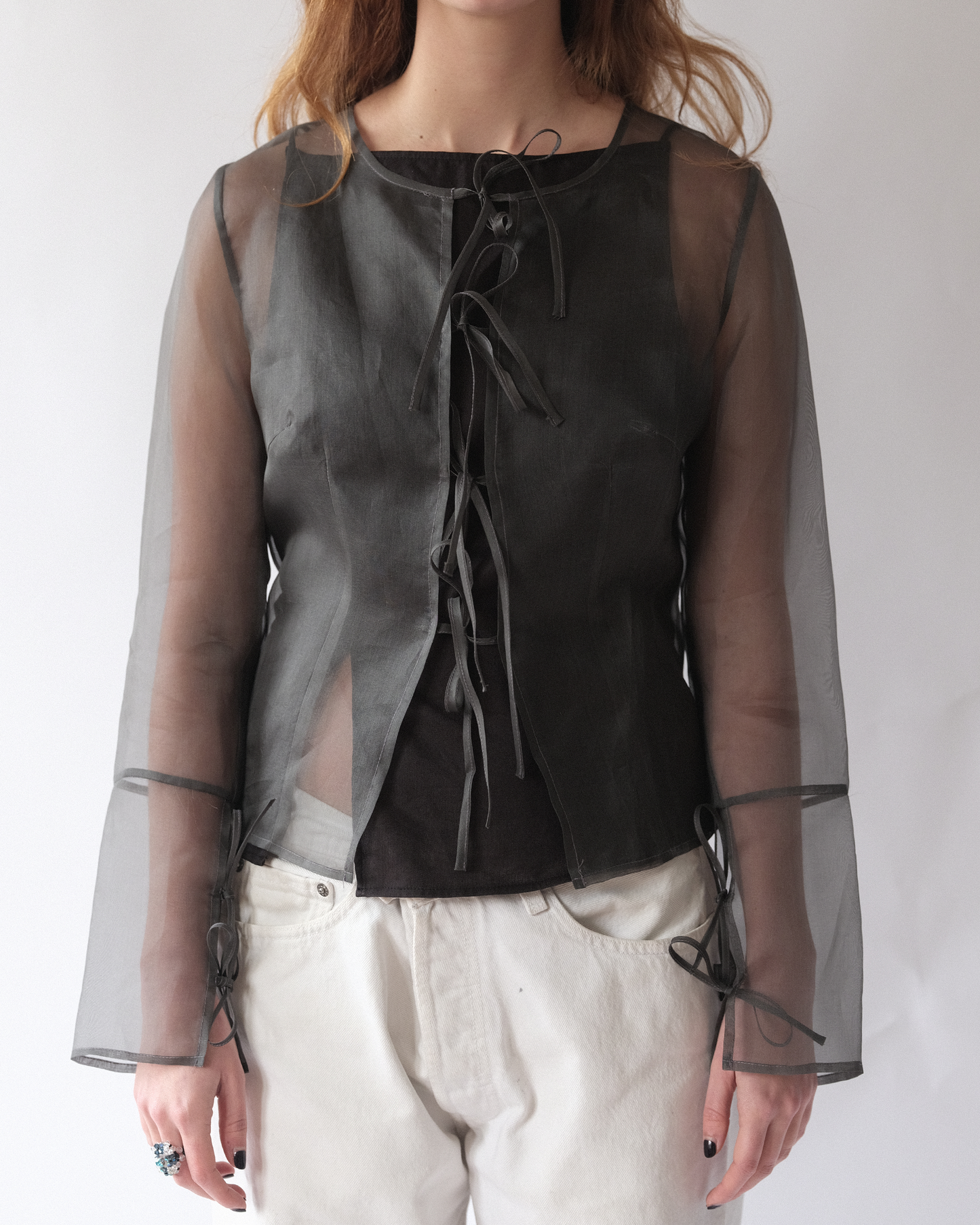 Lucid Silk Tie Blouse