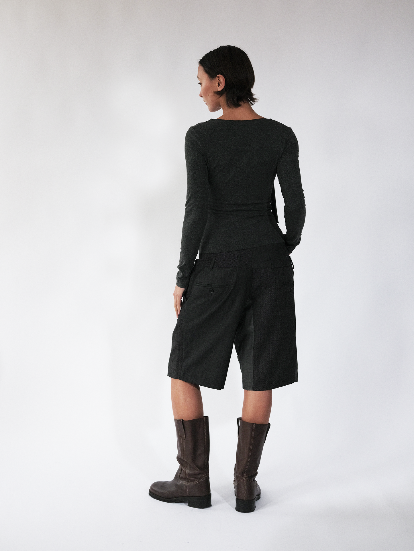 Linea rope top - charcoal