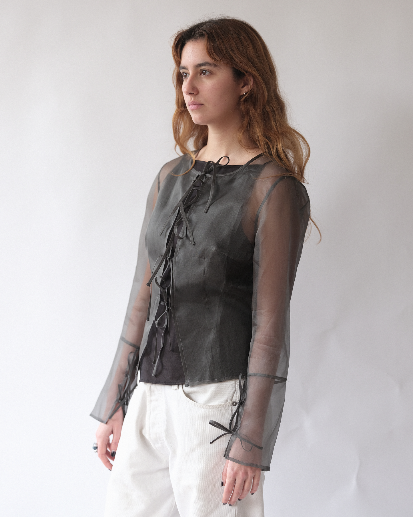 Lucid Silk Tie Blouse