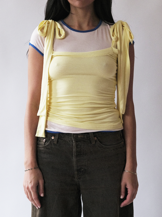 Layered Ringer Tee - Sandcastle