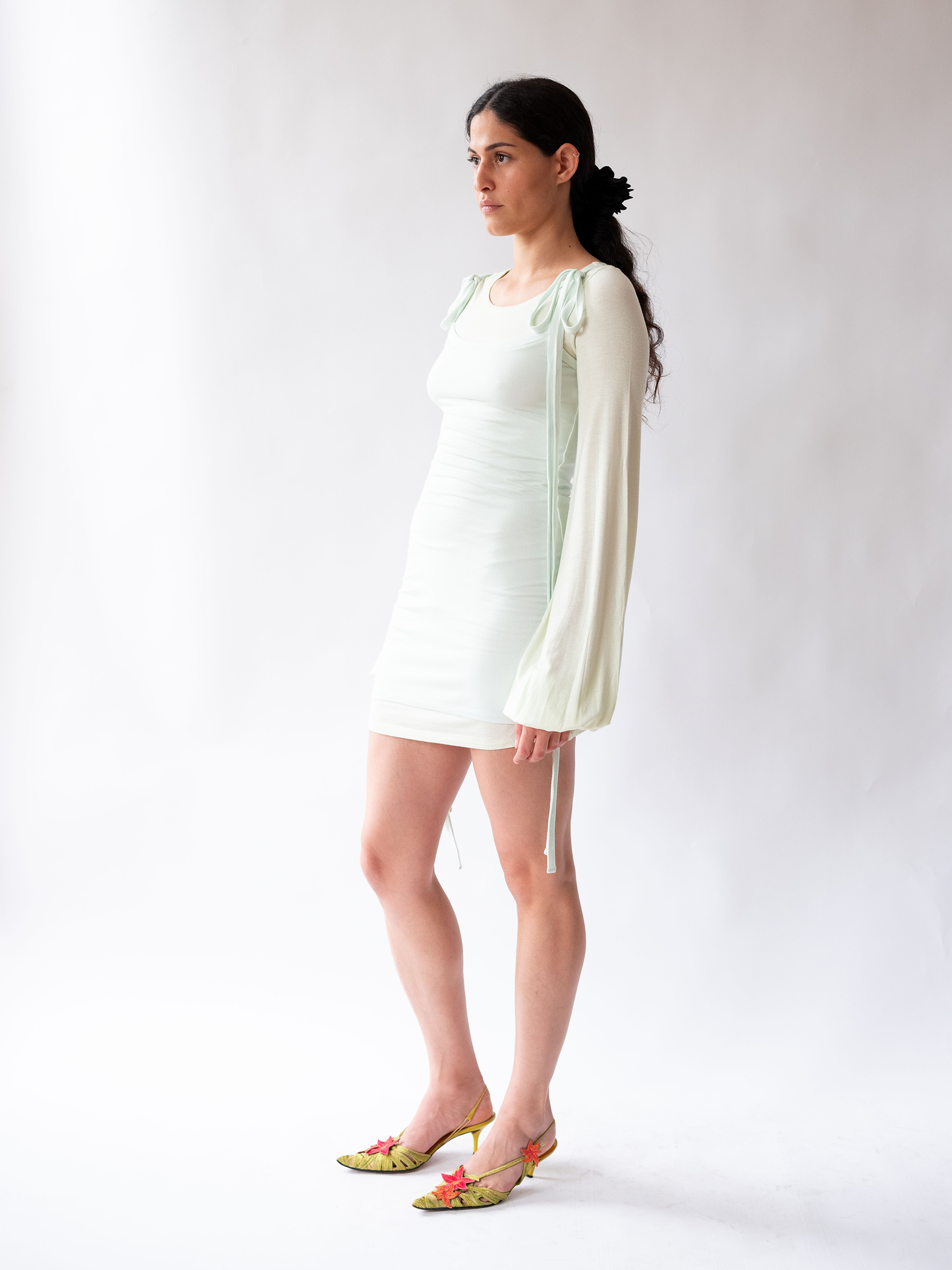 Layered Mini Dress - Dolphin