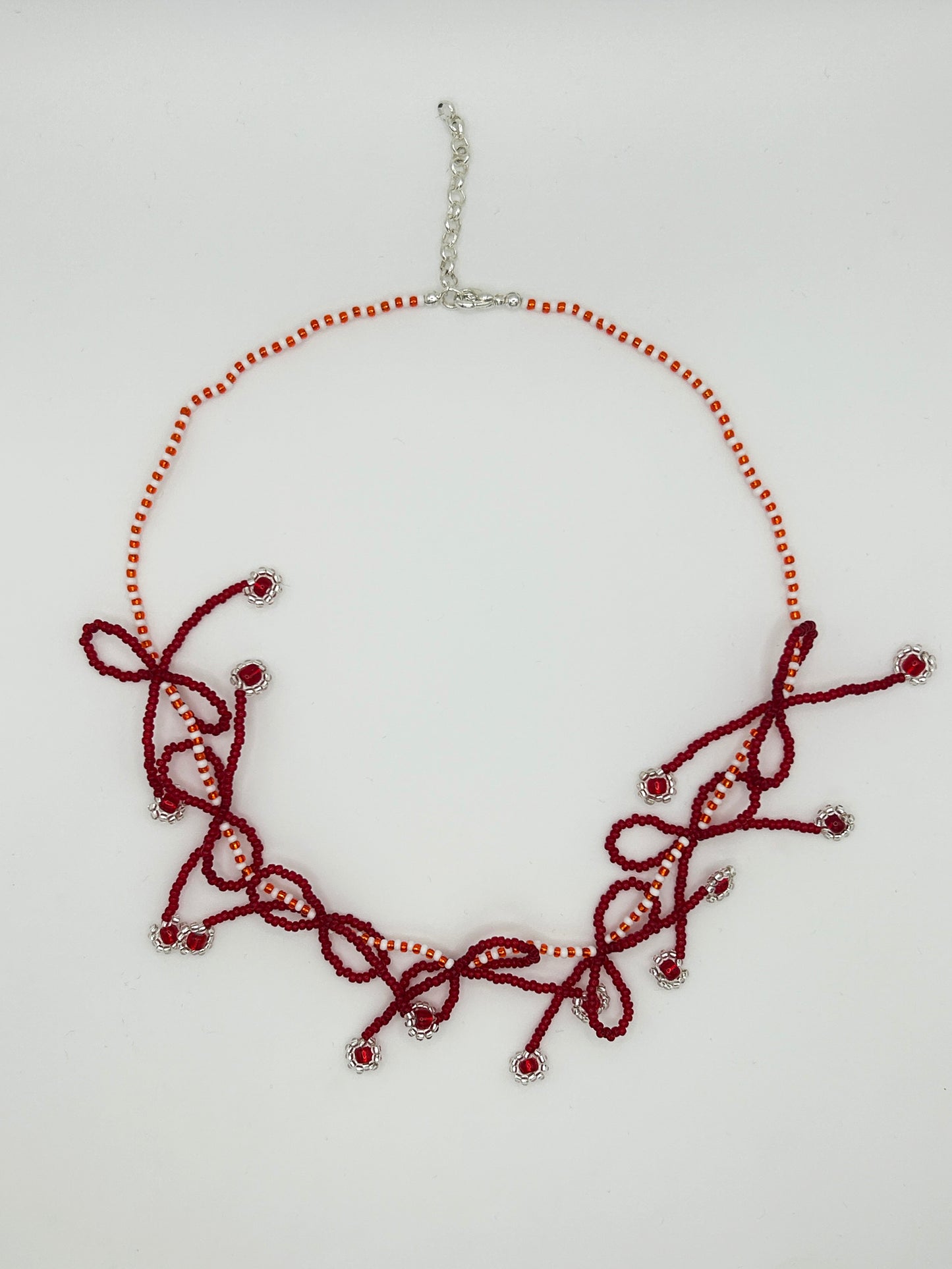 Bow Necklace (red)